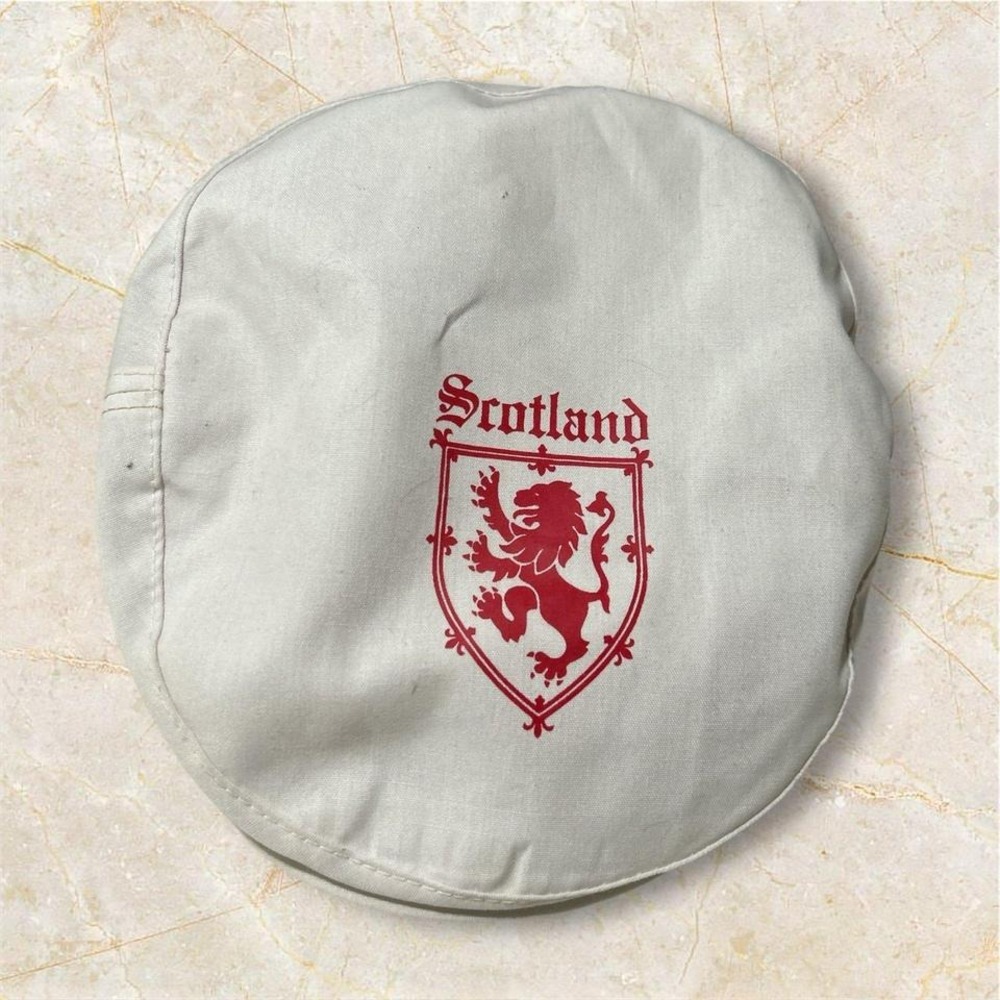 Vintage Scotland Newsboy Style Hat Mens Size Large Cotton "Logo."